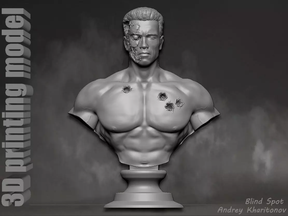 Terminator t-800 3D print model_0