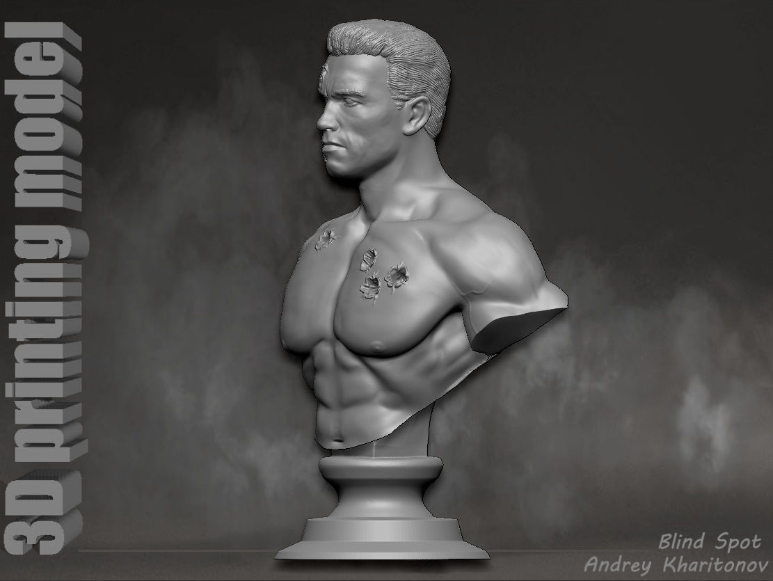 Terminator t-800 3D print model_3