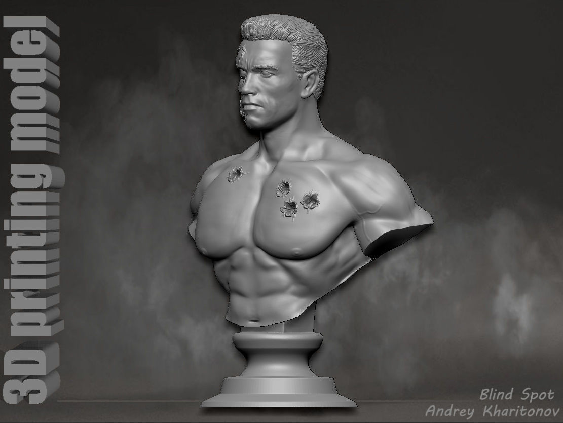 Terminator t-800 3D print model_2