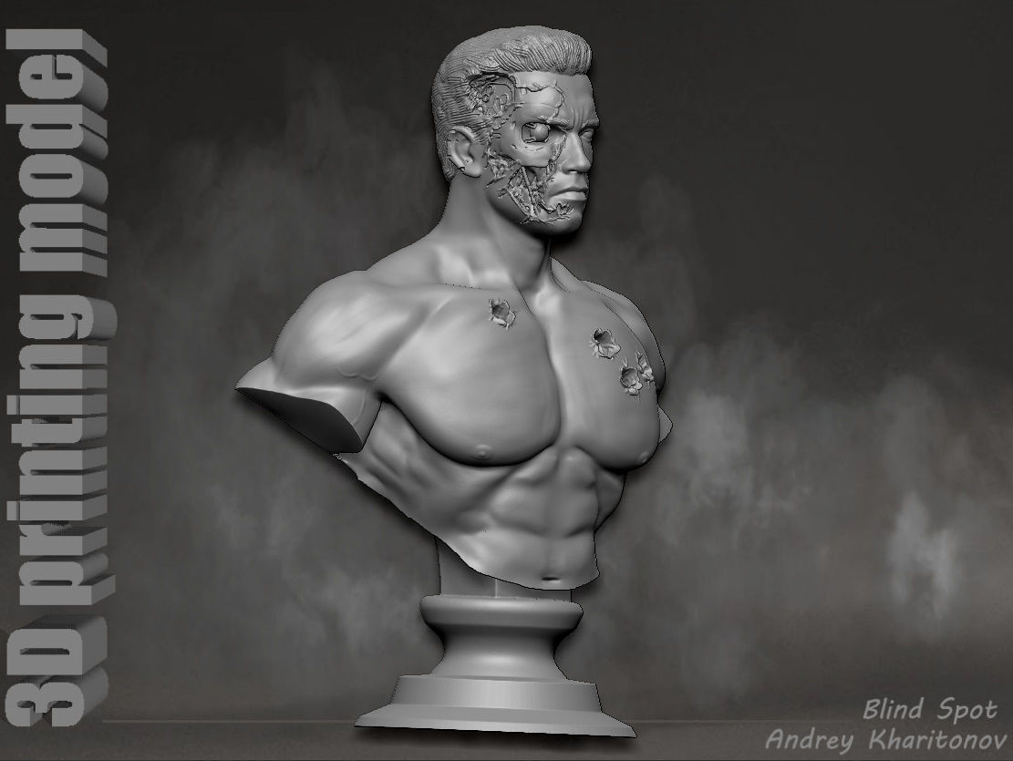 Terminator t-800 3D print model_14