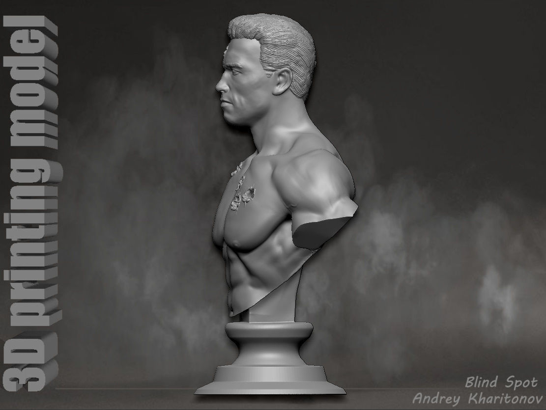 Terminator t-800 3D print model_4