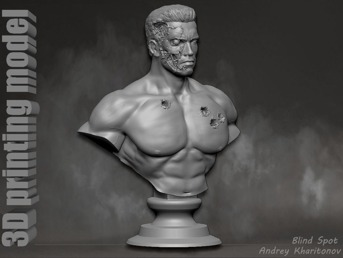 Terminator t-800 3D print model_24