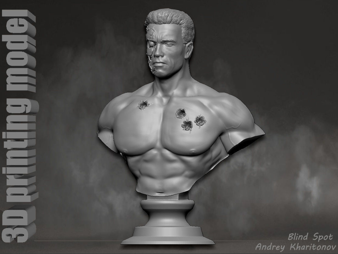 Terminator t-800 3D print model_1