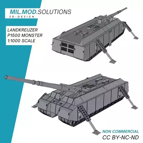 Landkreuzer P 1500 Monster 3D print model