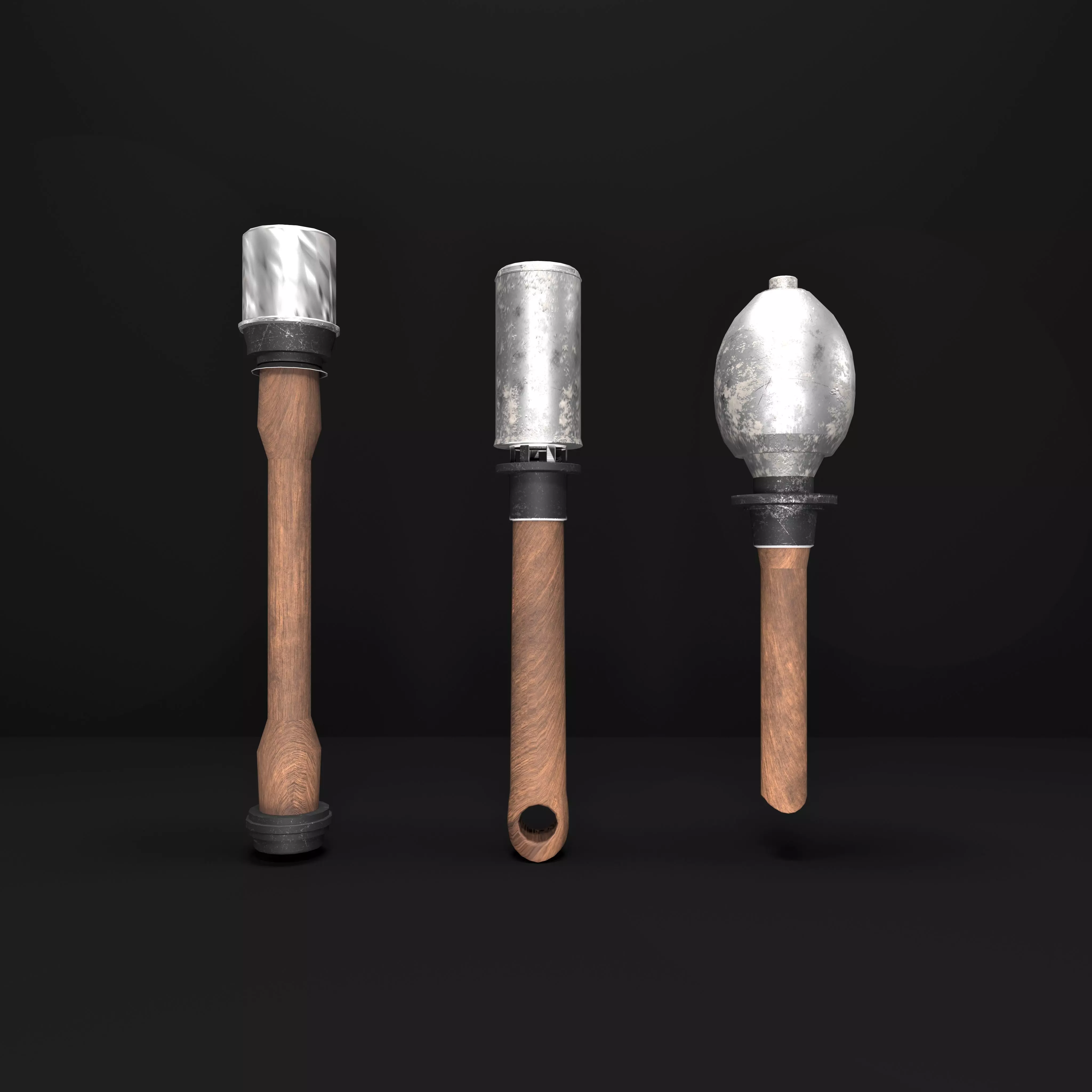 Frag Grenade Low-poly 3D model_0