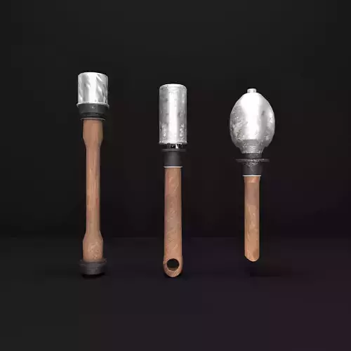 Frag Grenade Low-poly 3D model Frag Grenade Low-poly 3D model