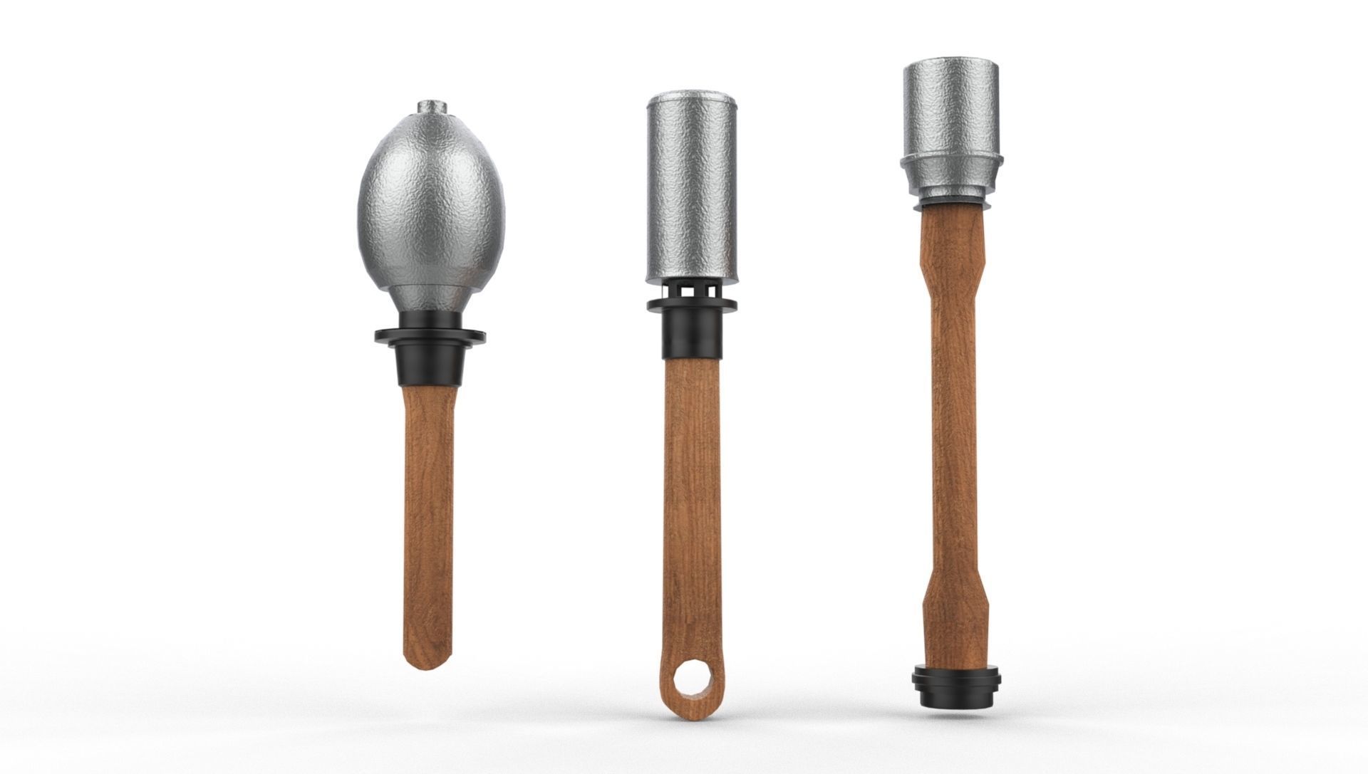 Frag Grenade Low-poly 3D model_2