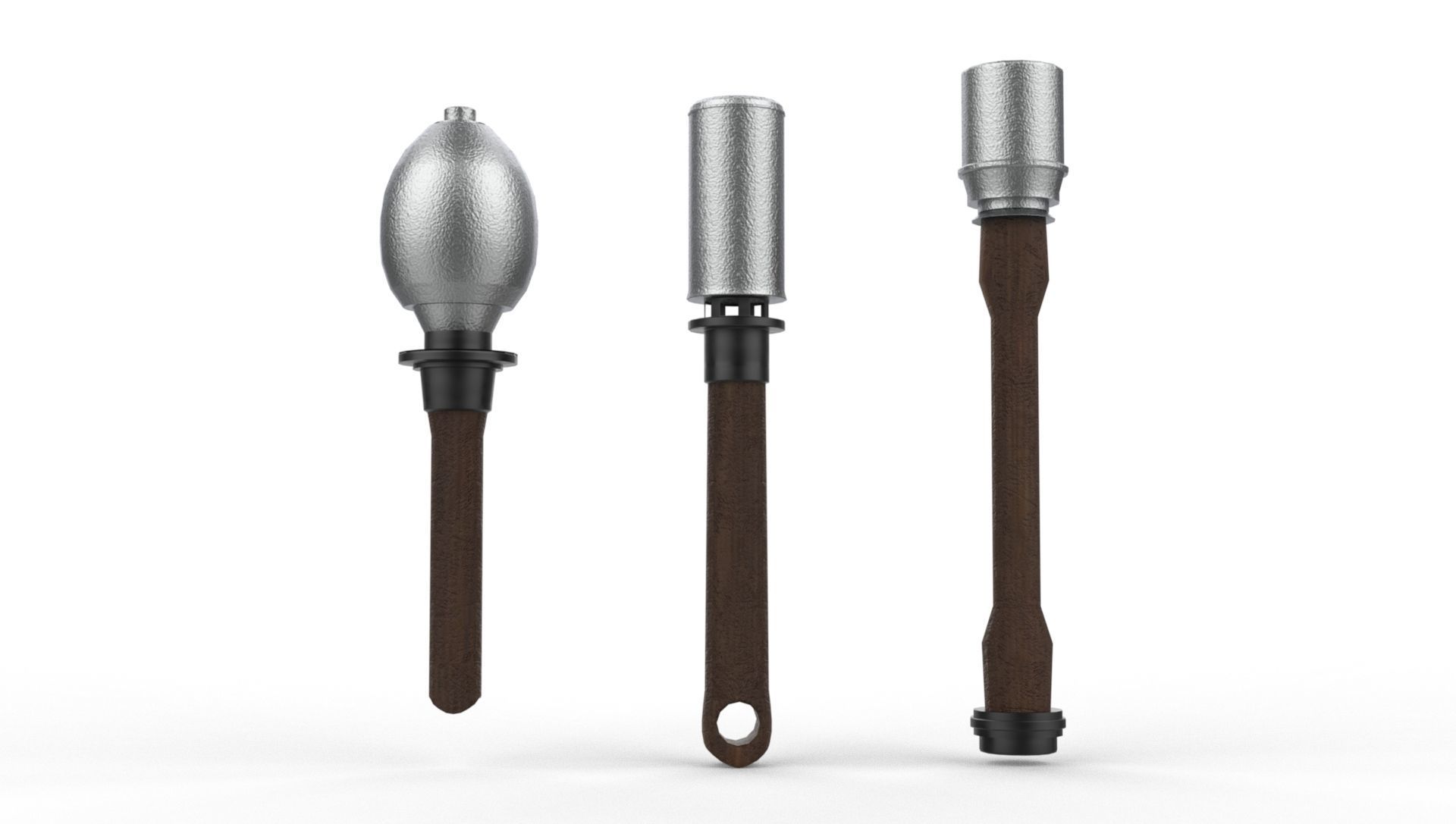 Frag Grenade Low-poly 3D model_4