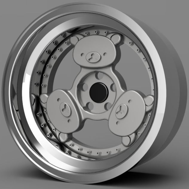 1 24 scale 18 Inch Revolve Wheels Teddygrams With Neova Tires 3D print model_5