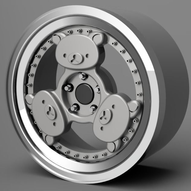 1 24 scale 18 Inch Revolve Wheels Teddygrams With Neova Tires 3D print model_3