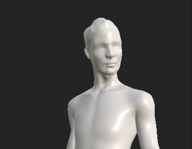 female model unwrapped 3D model