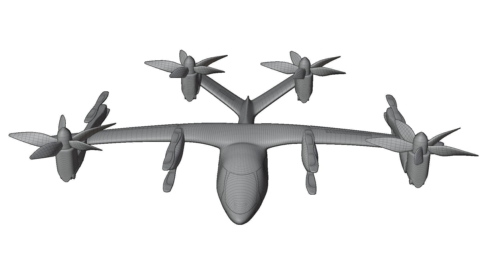 Drone Hyundai Uber 3D model_7