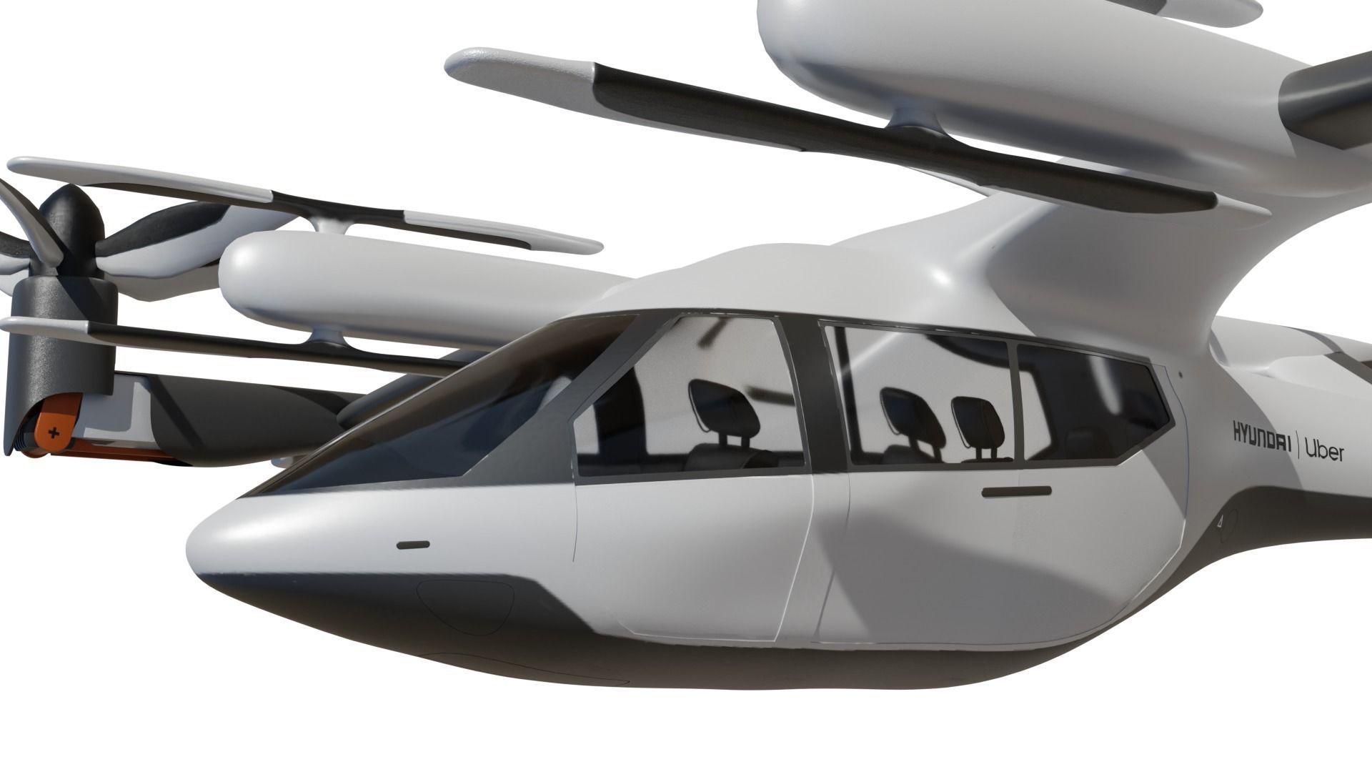 Drone Hyundai Uber 3D model_2