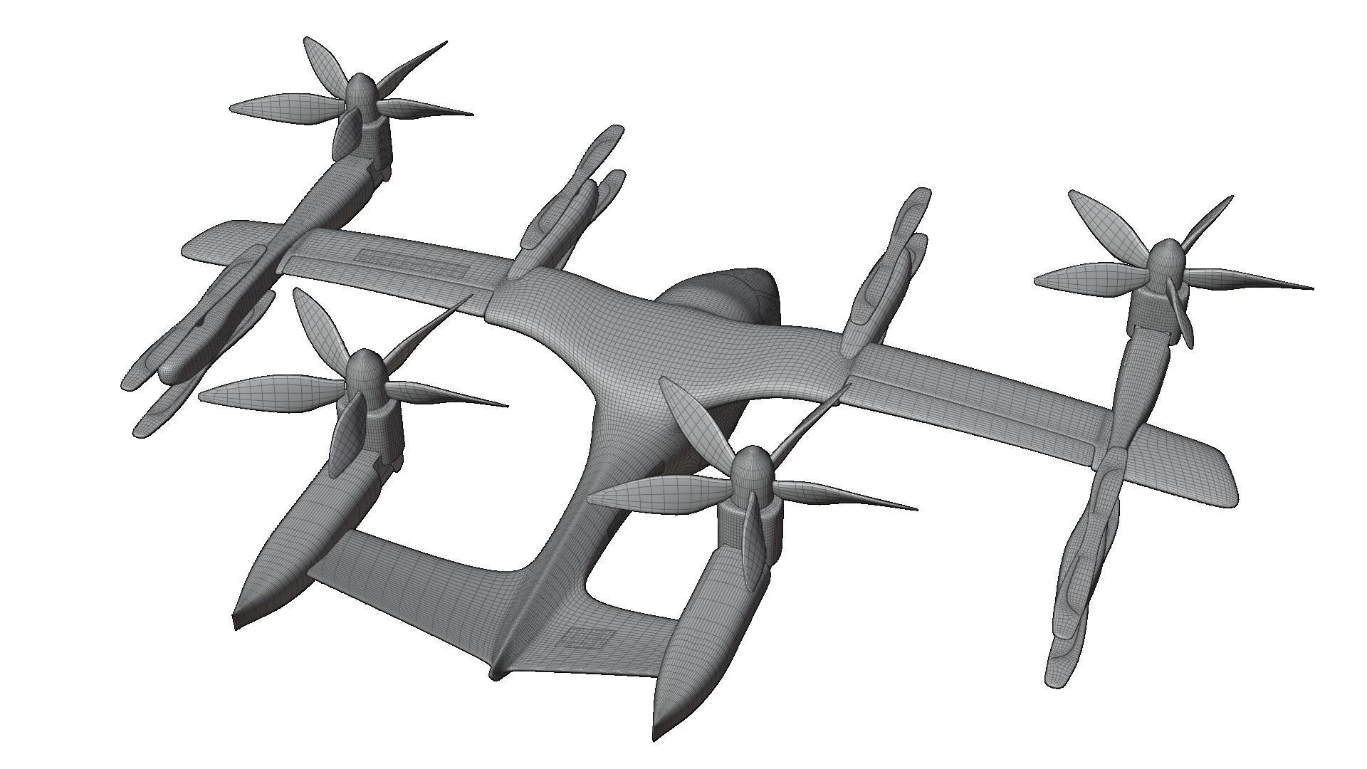 Drone Hyundai Uber 3D model_8