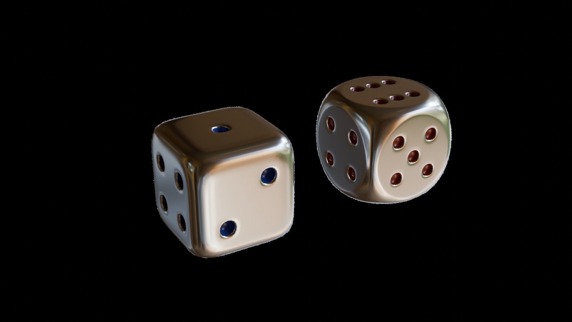 Two Dices 3D model_2