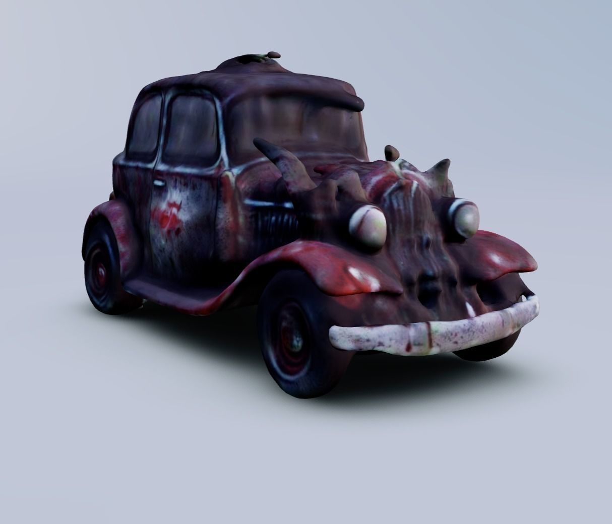 apocalypse car rusty beetle  Free 3D model_1
