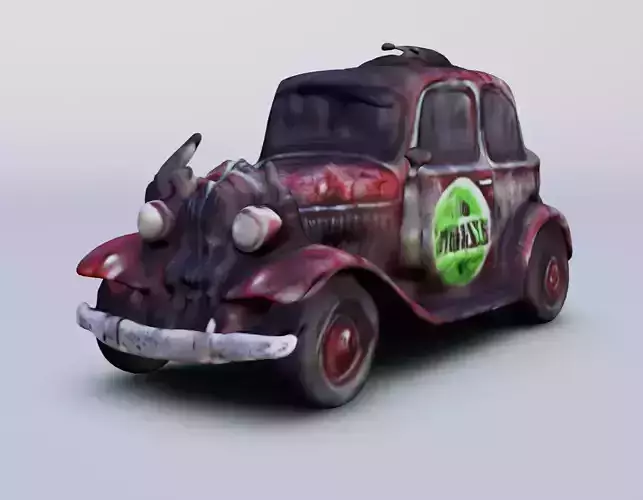 apocalypse car rusty beetle  Free 3D model