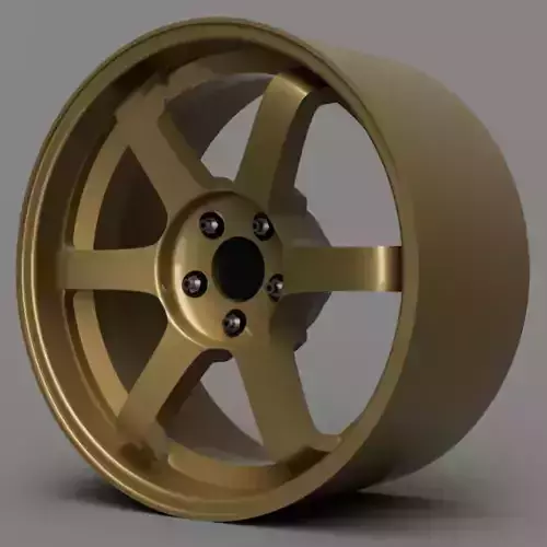 1 24 Scale 18 Inch Volk Rays Racing TE37 With Neova Tires 3D print model