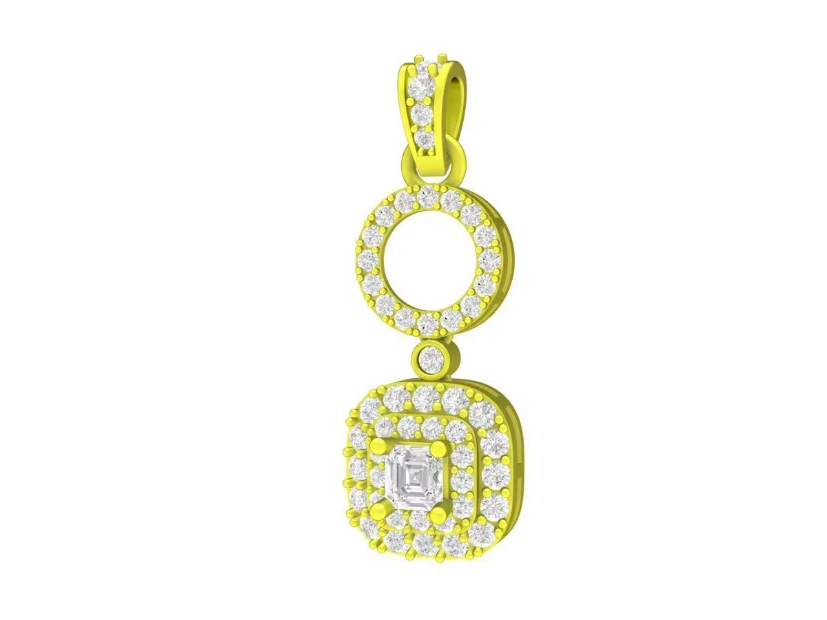 A7788 Luxury Korean Style Diamond Women Pendant 3D print model