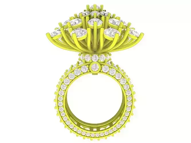 A7789 Hongkong Style Luxury Diamond Women Ring