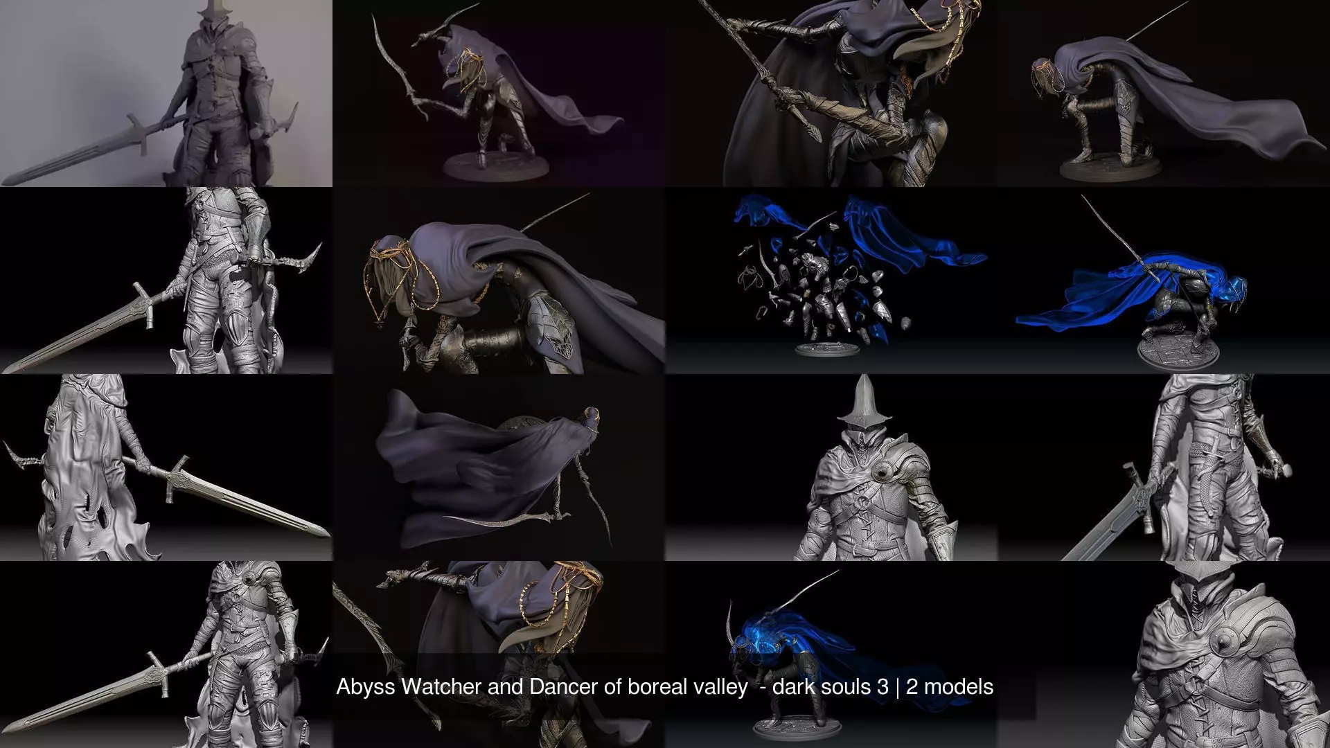 Abyss Watcher and Dancer of boreal valley  - dark souls 3 3D Model Collection_0