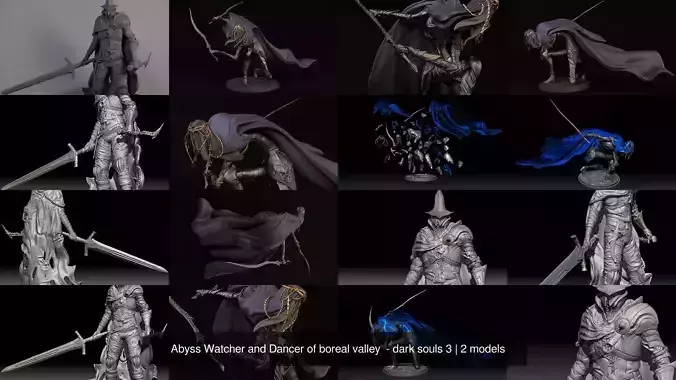 Abyss Watcher and Dancer of boreal valley  - dark souls 3 3D Model Collection Abyss Watcher and Dancer of boreal valley  - dark souls 3 3D Model Collection