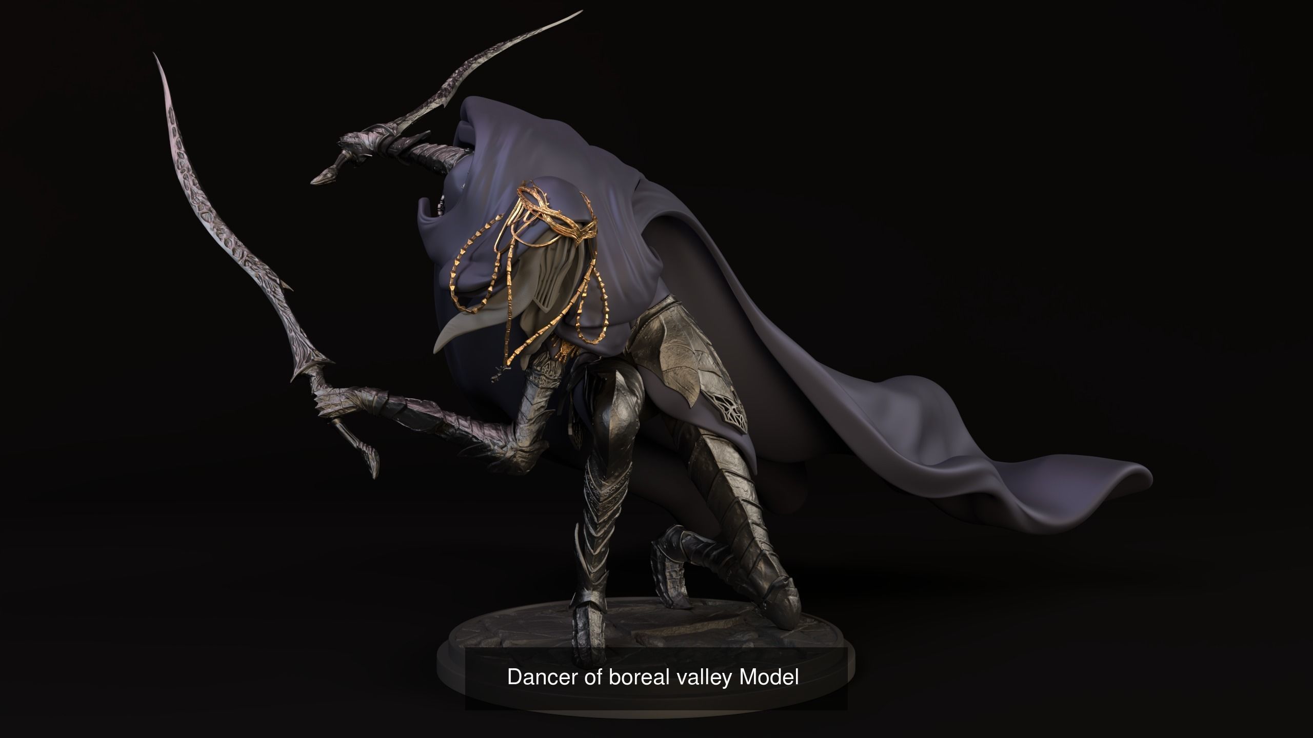 Abyss Watcher and Dancer of boreal valley  - dark souls 3 3D Model Collection_4