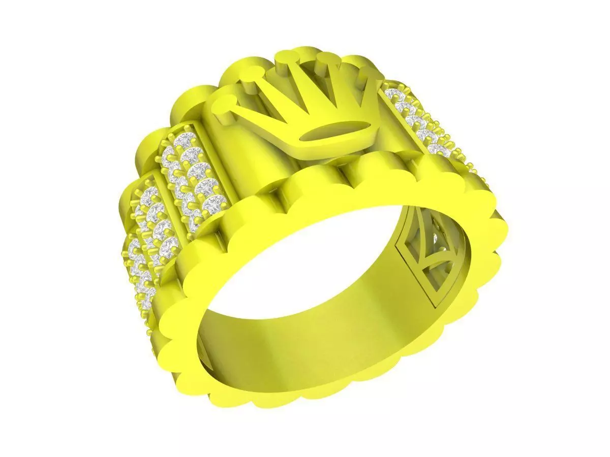 Elegant Modern Diamond Ring for Jewelry Design 7331 3D print model