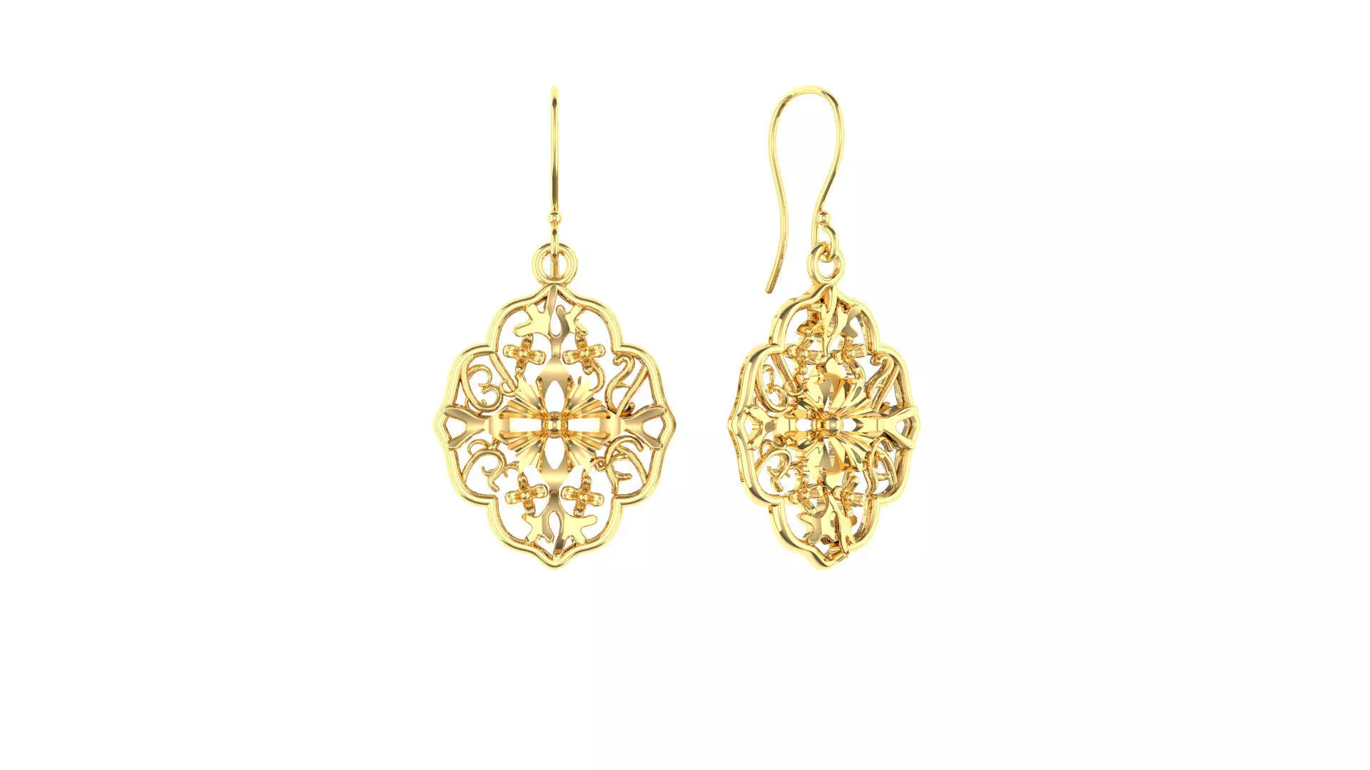 Lace Earring and Pendant 3D print model