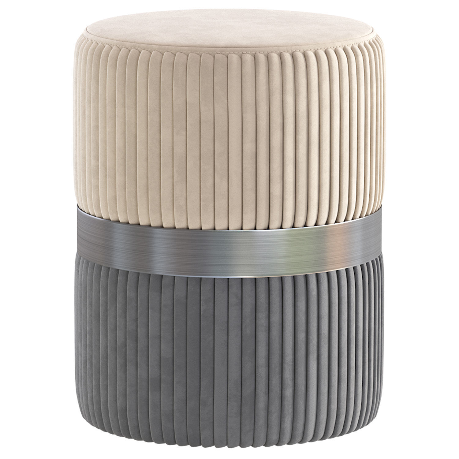 Pouf Colorado Gray Black 3D model_3