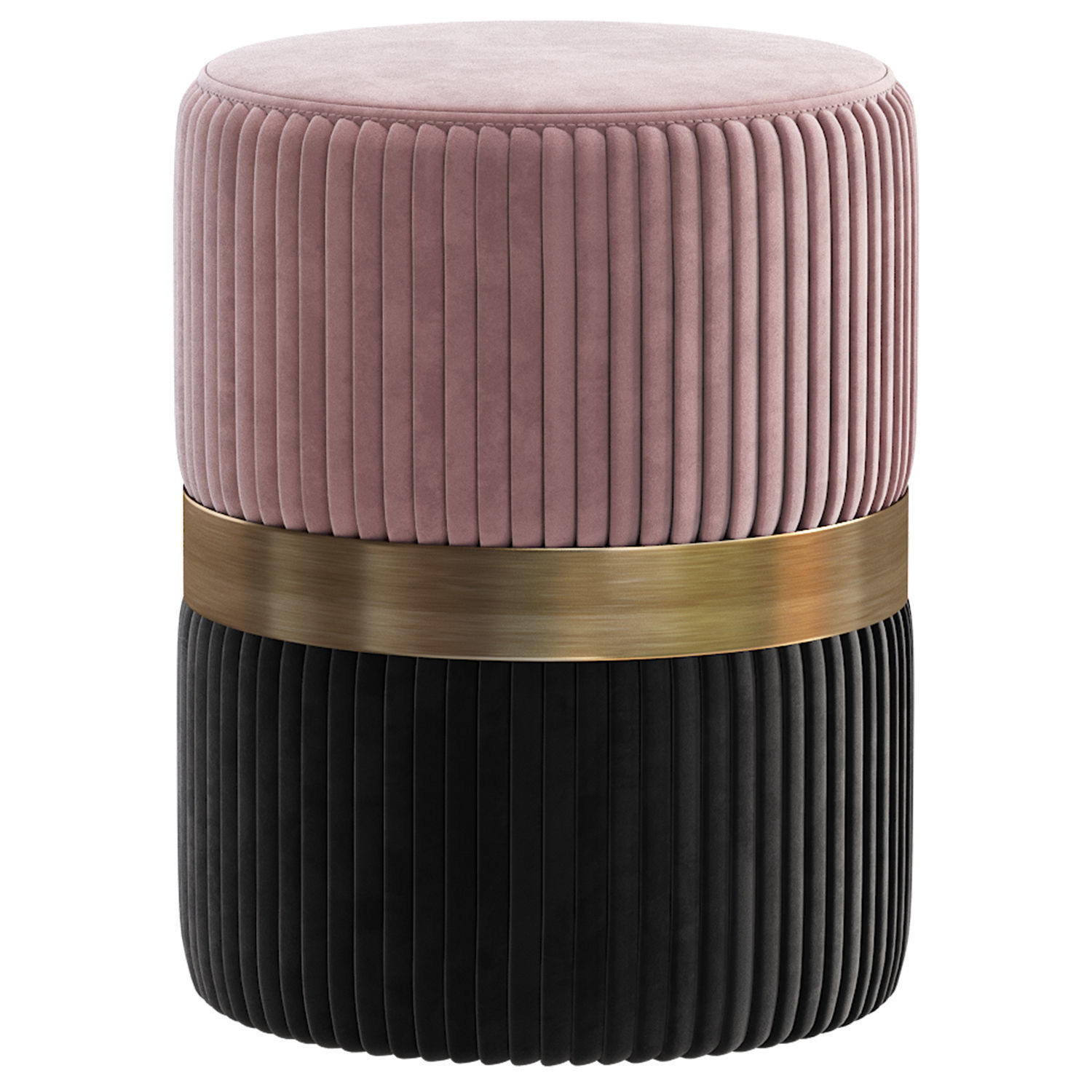 Pouf Colorado Gray Black 3D model_5