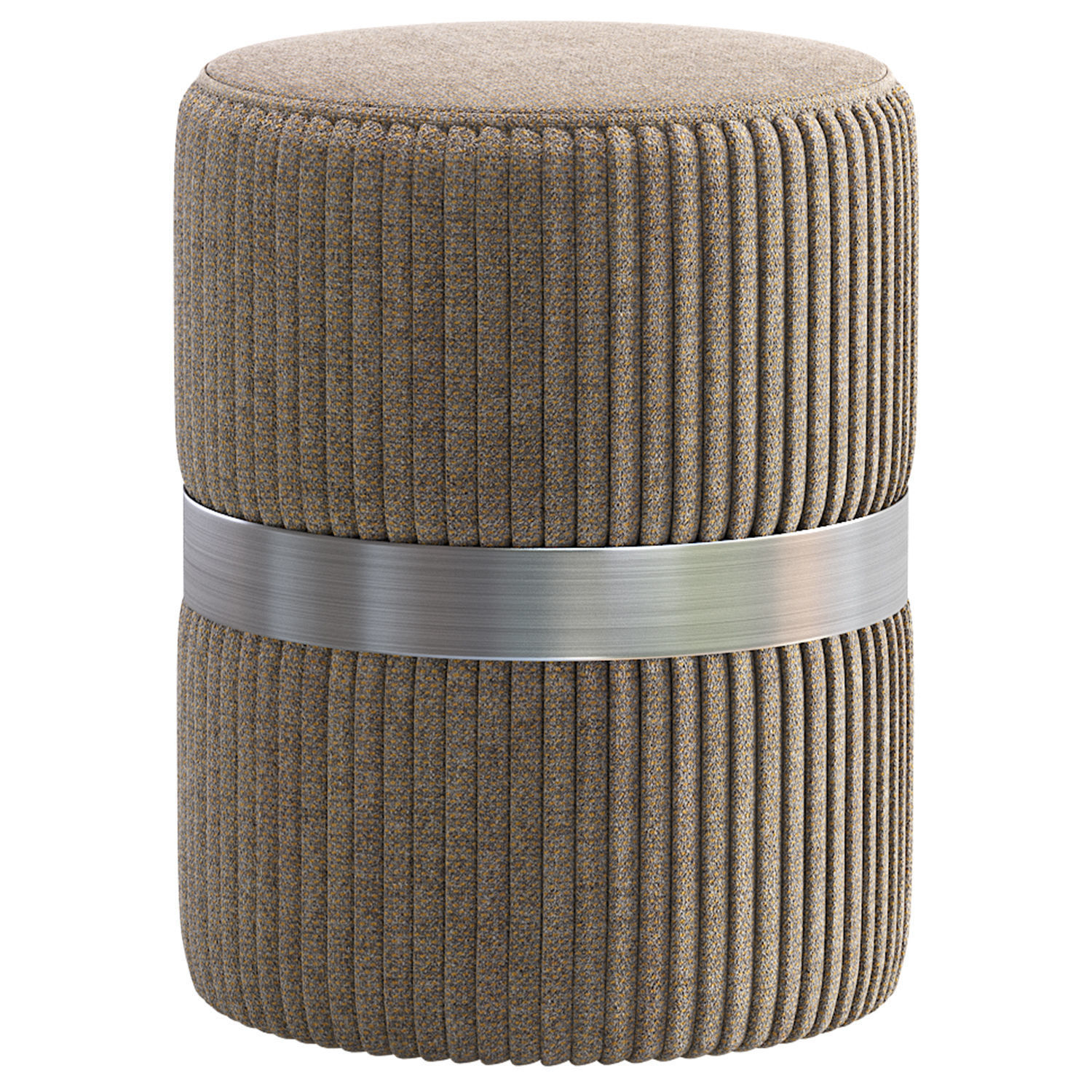 Pouf Colorado Gray Black 3D model_1