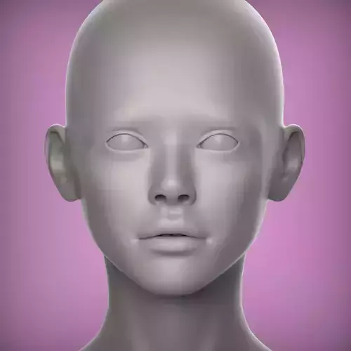 38 3D HEAD FACE FEMALE CHARACTER TEENAGER PORTRAIT DOLL 3D model