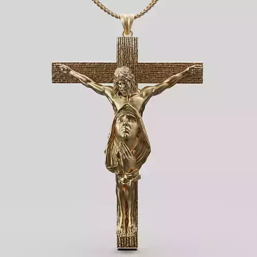 Holy marry pendant silver gold printable jewelry 3D model