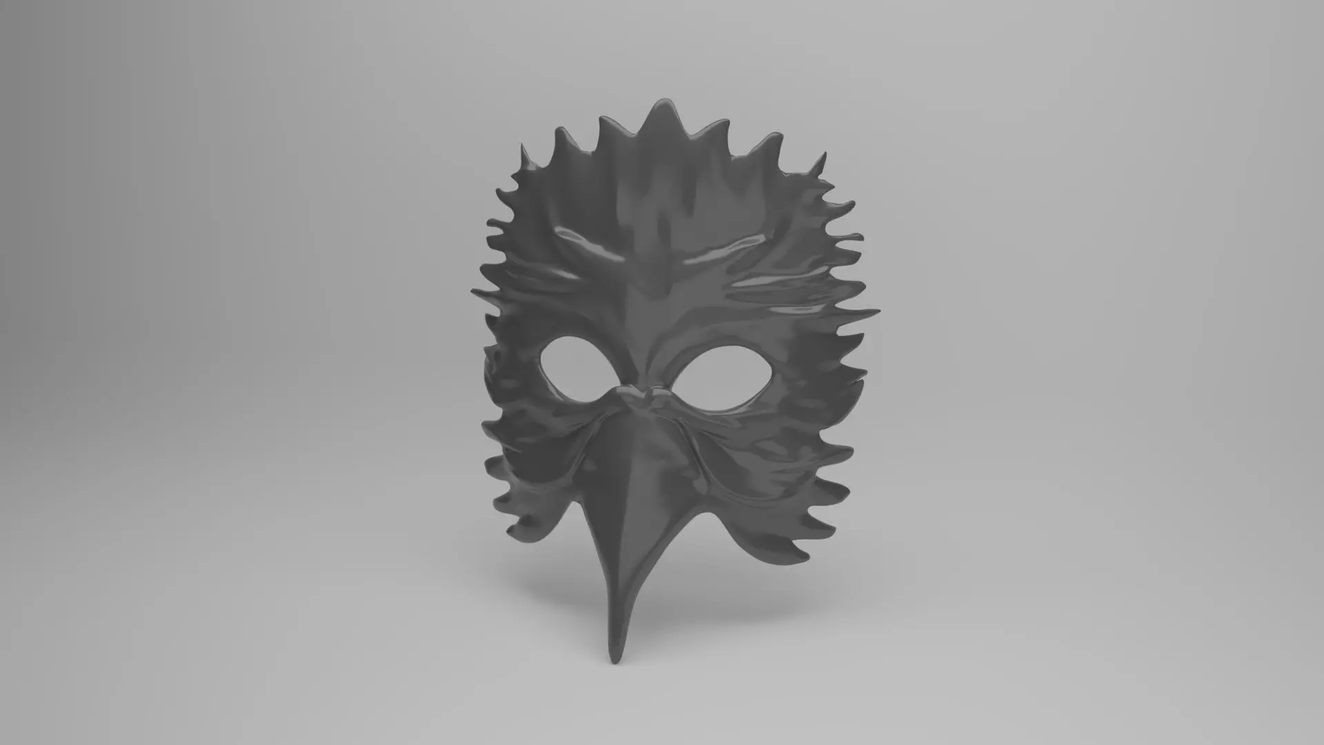 Black Raven Mask 3D print model_0