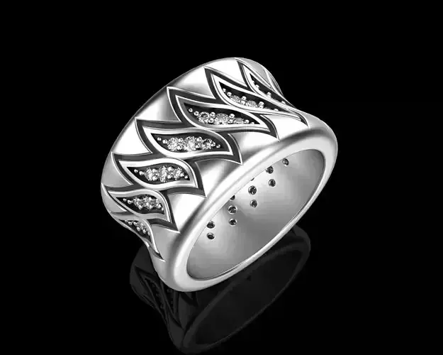 Oxidized band ring size 60 EU 9 US 