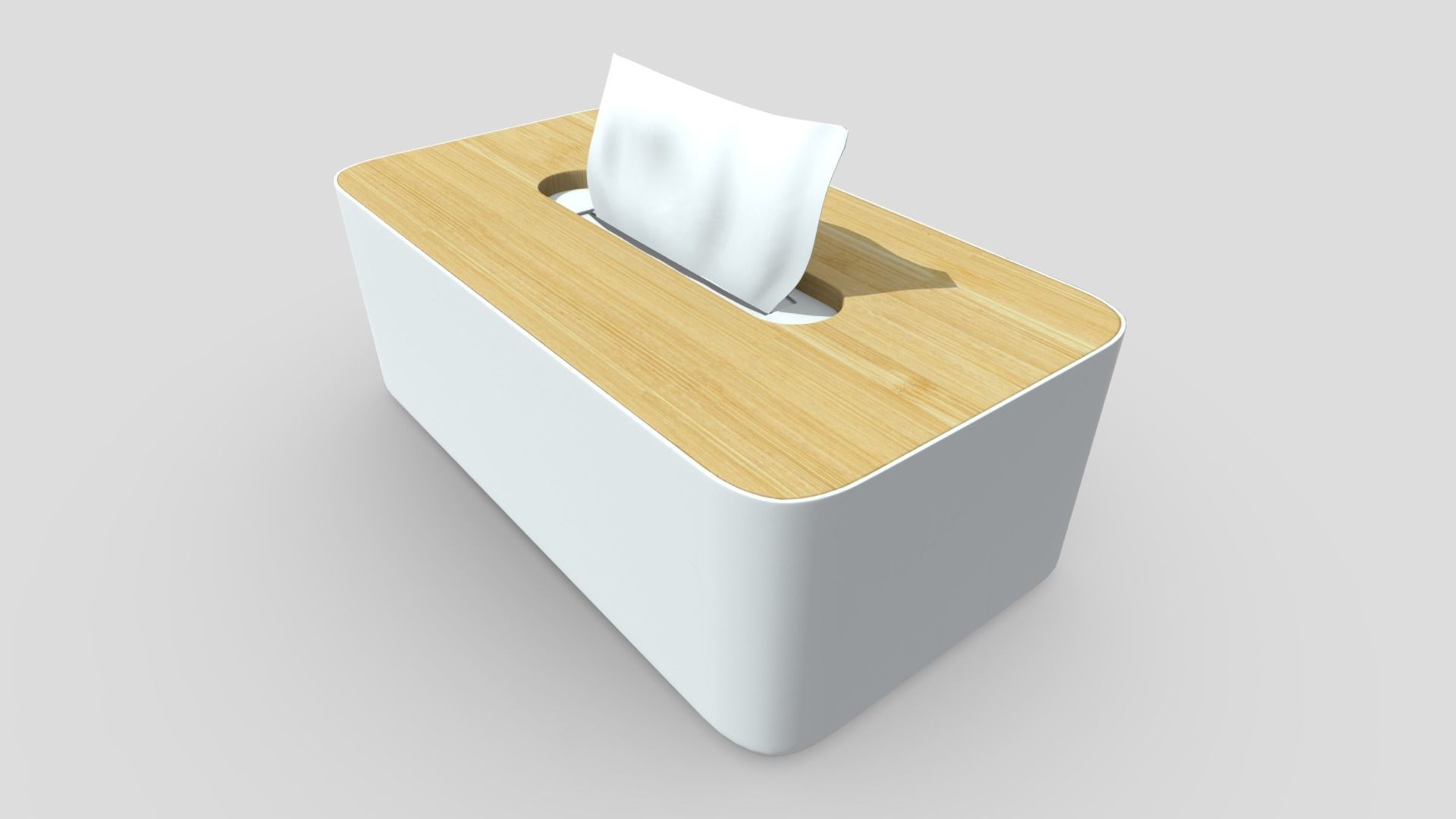 Tissue Box 3 Low-poly 3D model_5