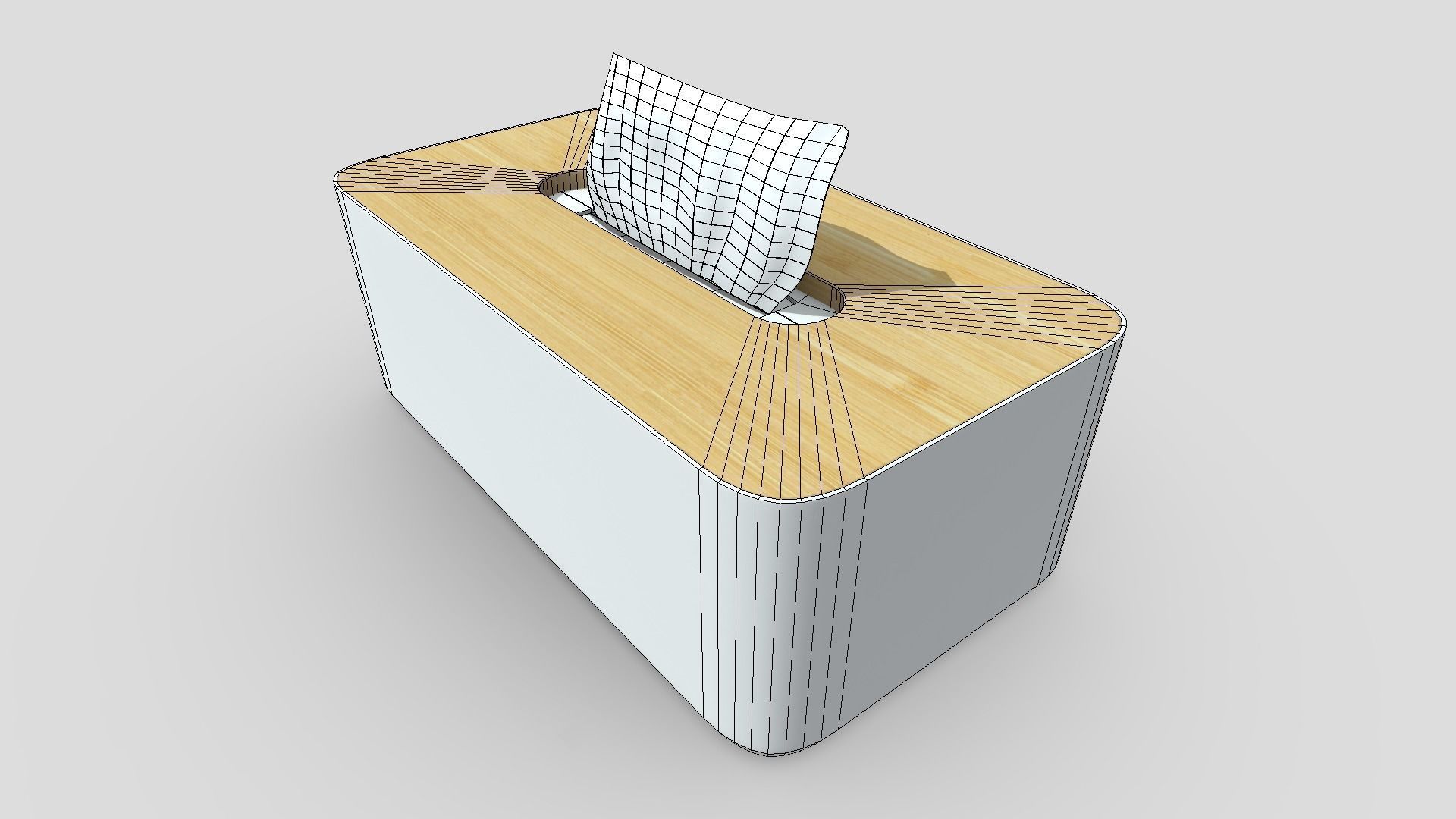 Tissue Box 3 Low-poly 3D model_6
