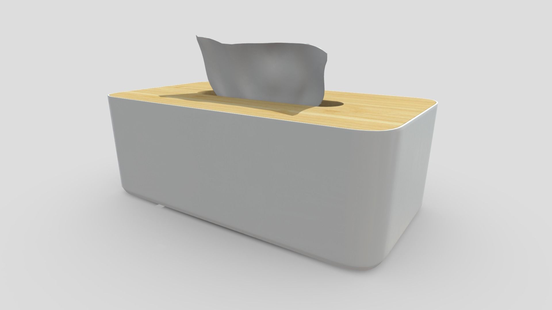 Tissue Box 3 Low-poly 3D model_9