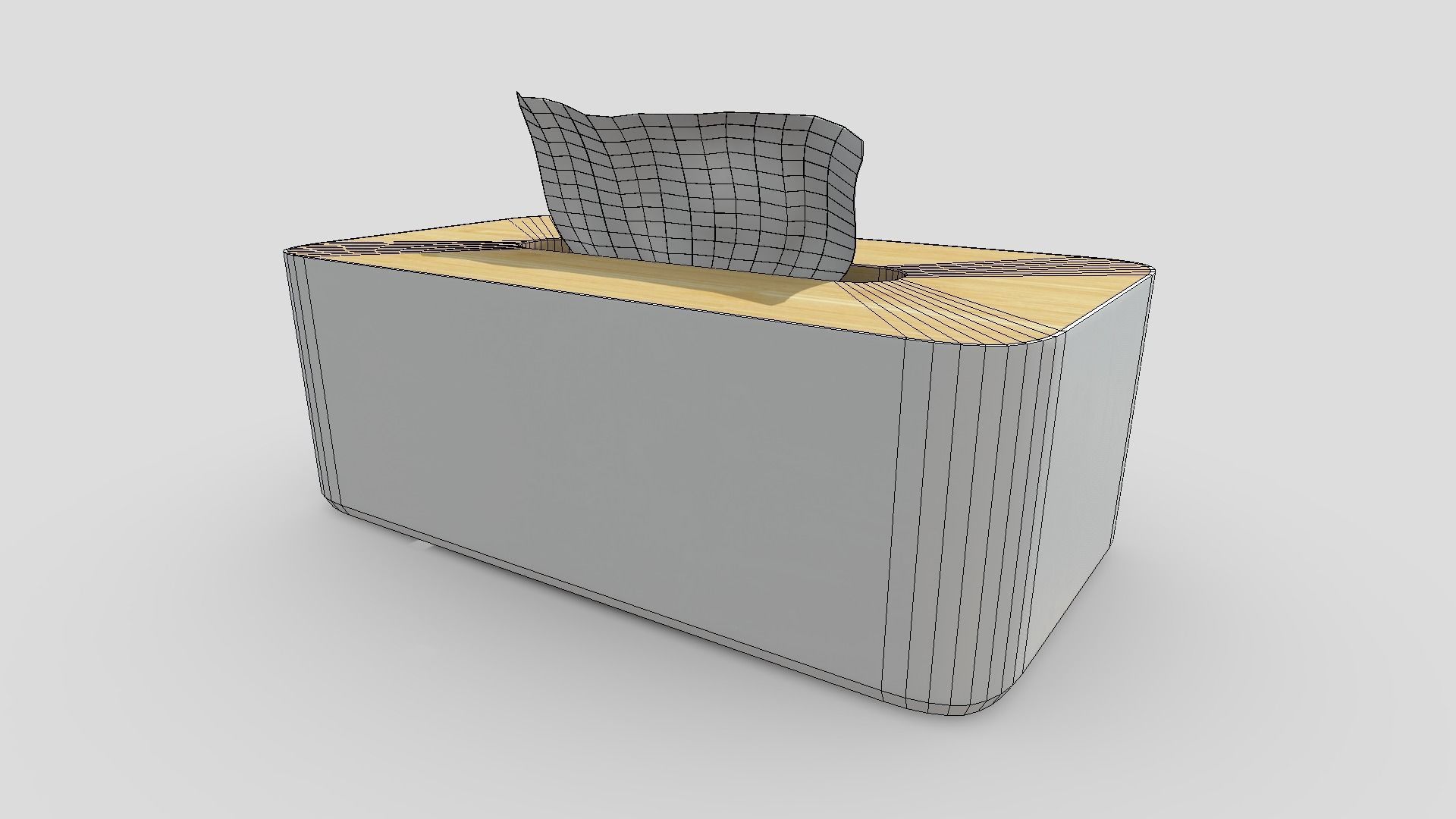 Tissue Box 3 Low-poly 3D model_10