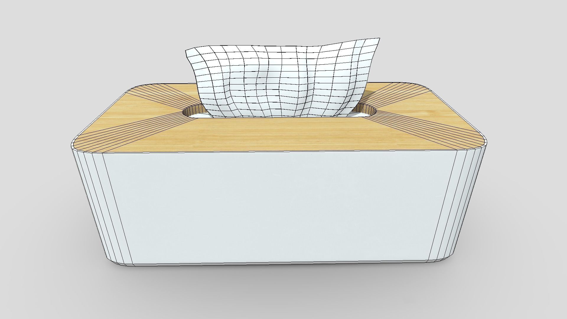 Tissue Box 3 Low-poly 3D model_4