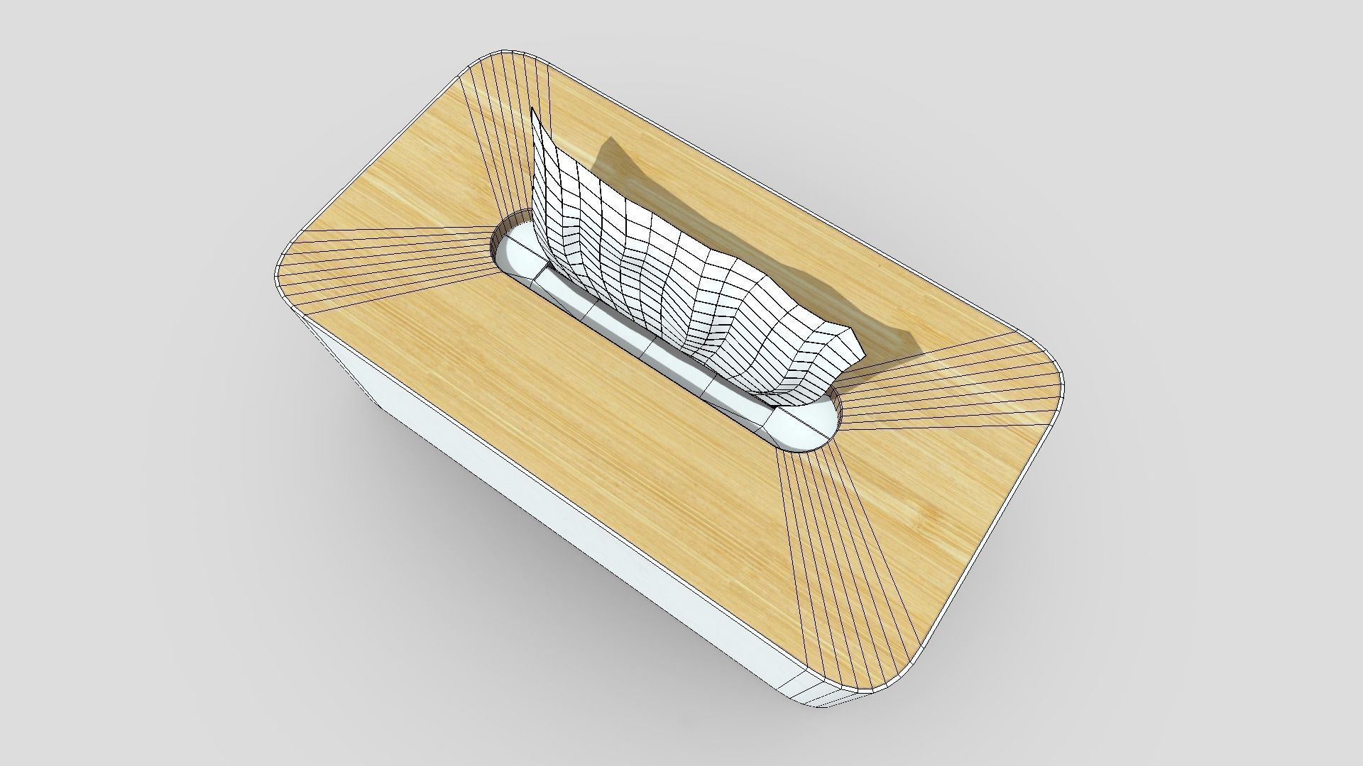 Tissue Box 3 Low-poly 3D model_8