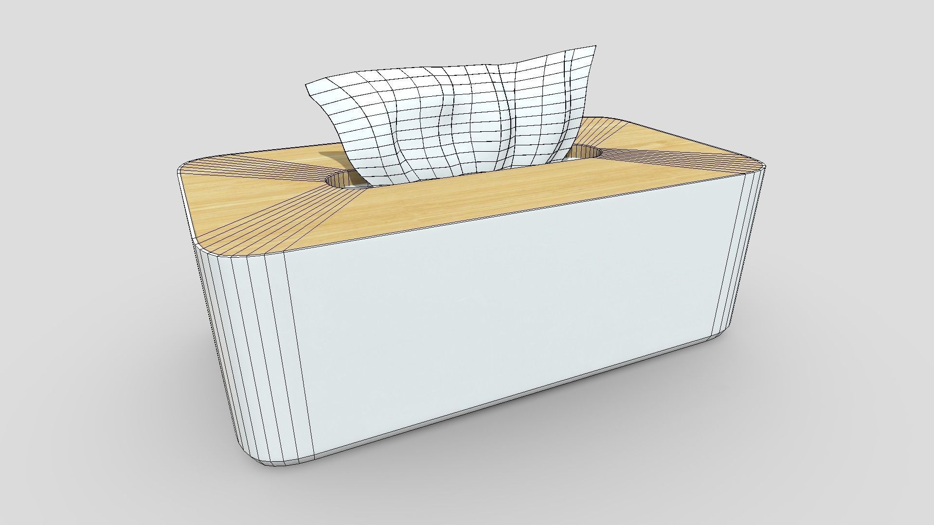 Tissue Box 3 Low-poly 3D model_2