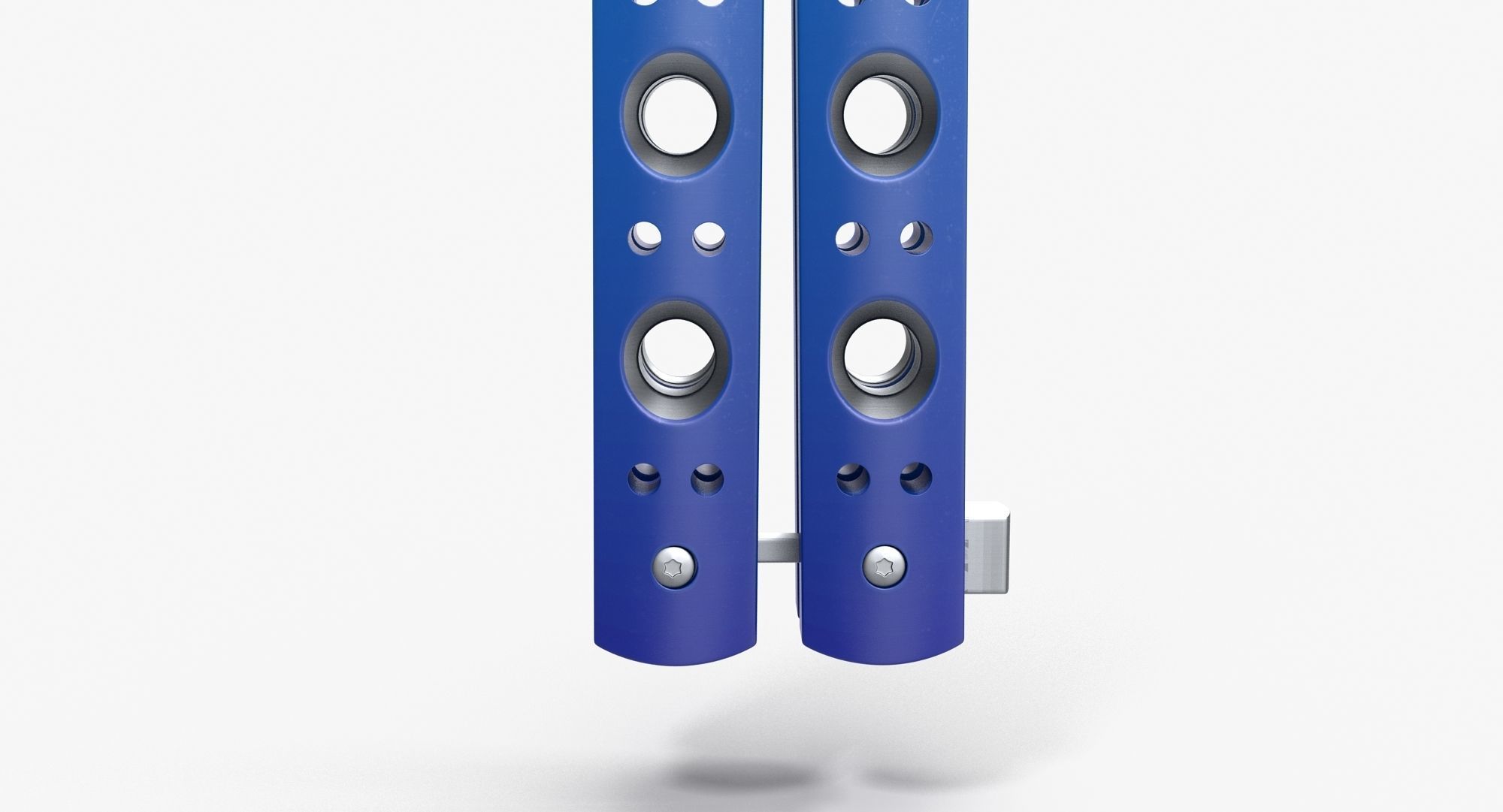 Balisong Butterfly Knife Gradient Low-poly 3D model_8