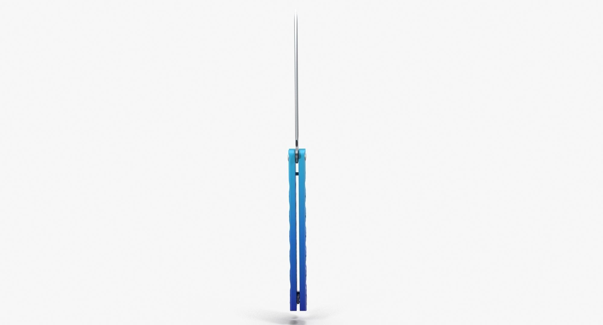 Balisong Butterfly Knife Gradient Low-poly 3D model_3