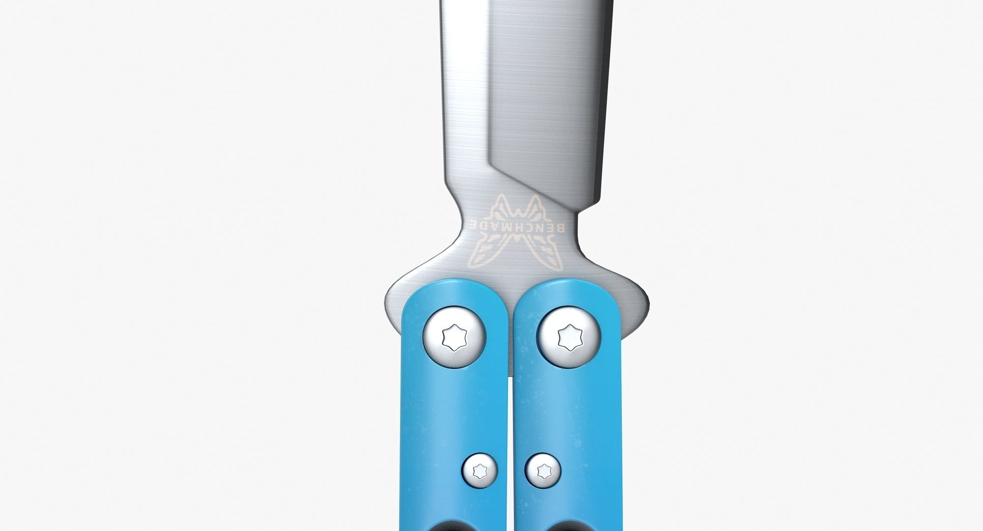 Balisong Butterfly Knife Gradient Low-poly 3D model_11