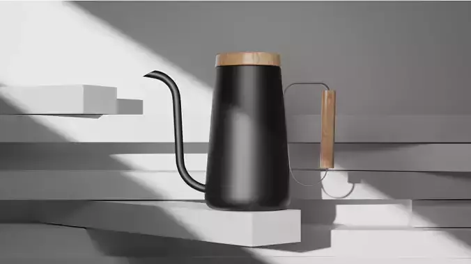 Stylish black tea pot