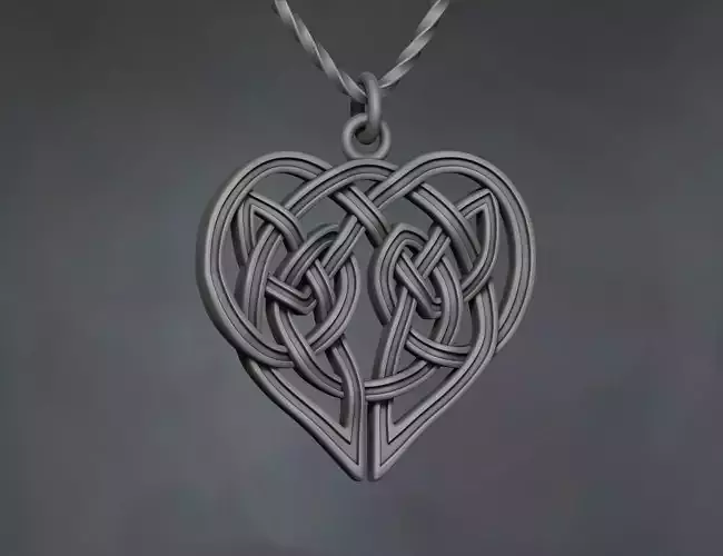Celtic knot braided necklace pendant