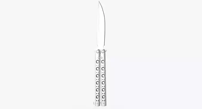 Balisong Butterfly Knife Silver