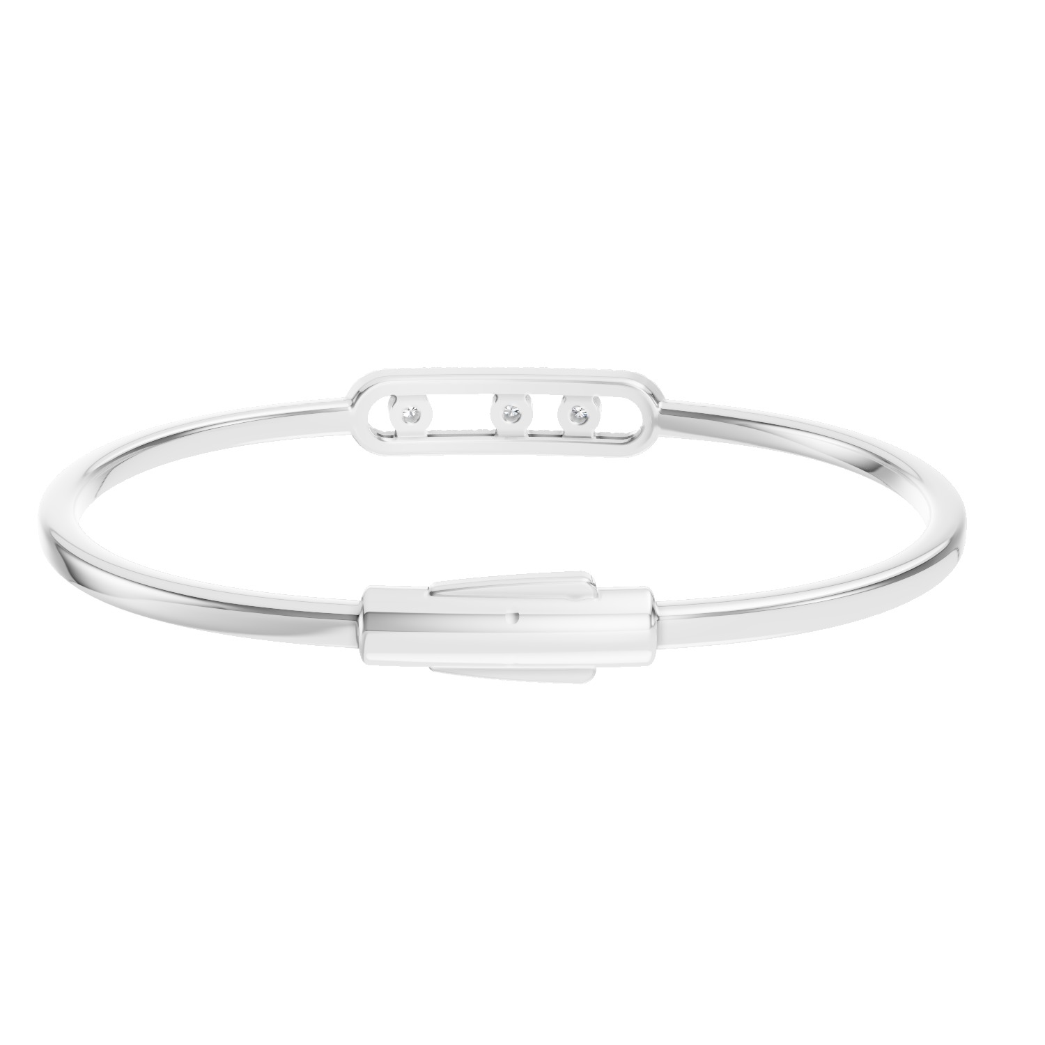 Messika Thin Bracelet 3D print model_3